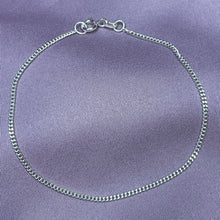 Indlæs billede til gallerivisning 01- Skinny Cuban  Silver Bracelet