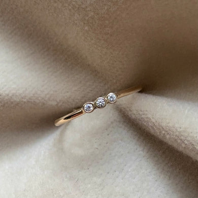 3 Diamonds - Not So Tiny Art Deco Ring