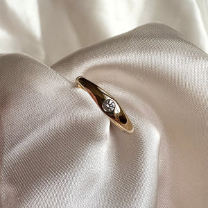 Chunky Diamond Ring - 9 karat guld