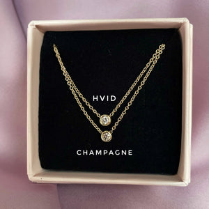 Minimal Champagne Diamond Necklace