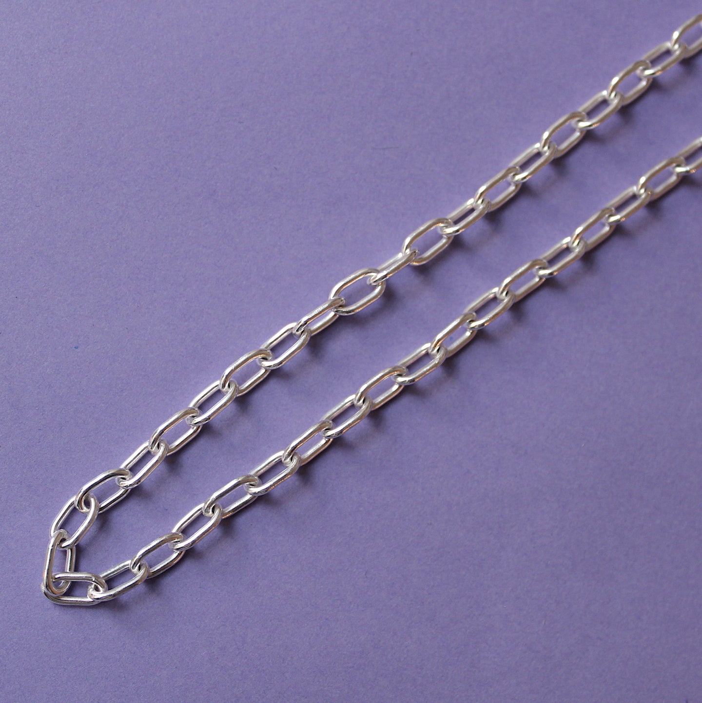 1- Big Link Silver Necklace
