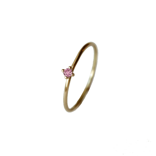 Tiny Pointy Ring - Pink Sapphire
