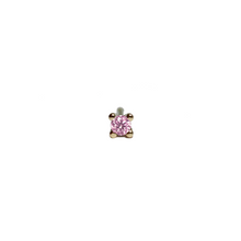 Indlæs billede til gallerivisning Tiny Pointy Earstud - Pink sapphire