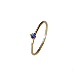 Tiny Pointy Ring - Blue sapphire